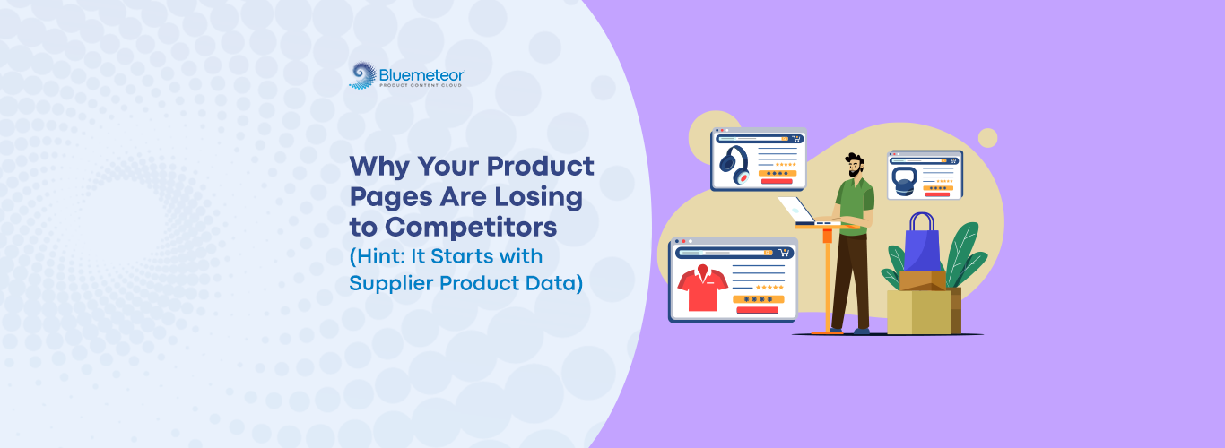 Product pages and supplier product data Product pages and supplier product data